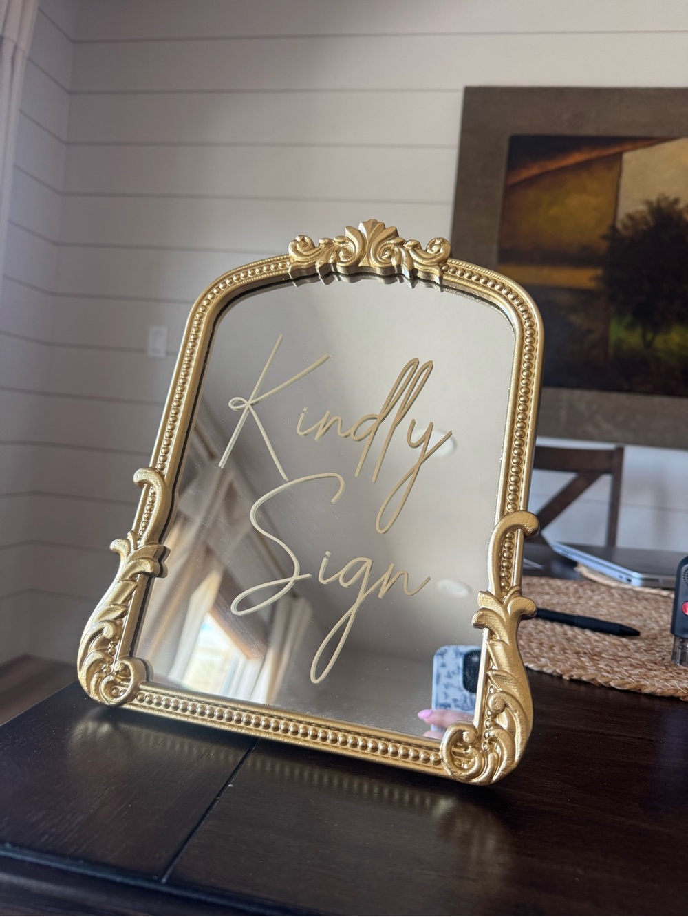 'Kindly Sign' Decorative Mirror Sign - Picture 2 of 3